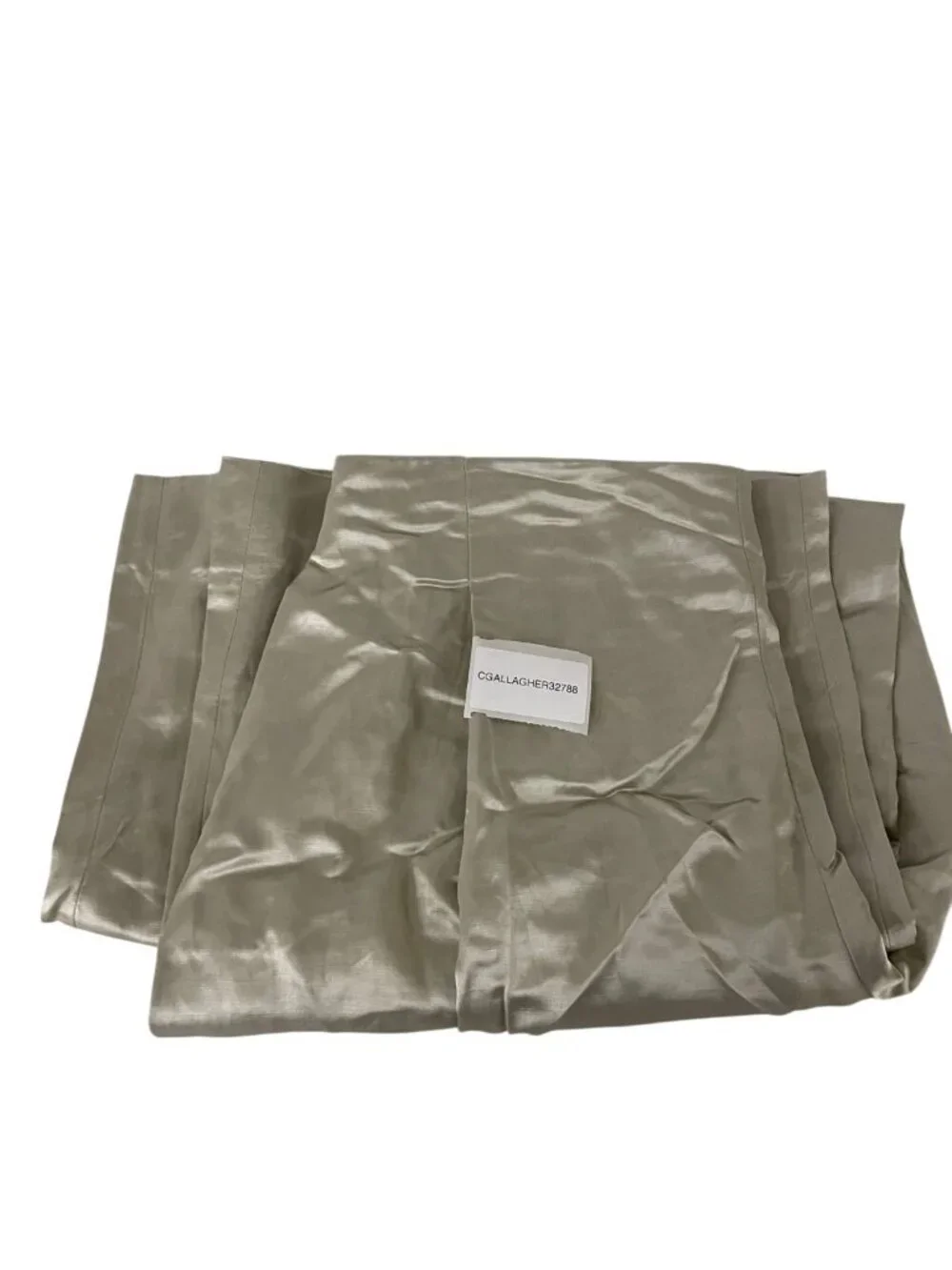 Zara ZW Womens Wide Leg Pants Satin Trousers XL Silver High Waist 8356/676 NWT